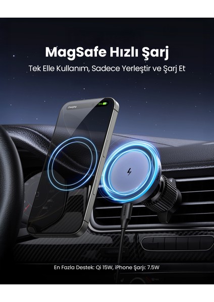 15W Magsafe Kablosuz Araç Içi Manyetik Hızlı Şarj Cihazı - 35029 fırsatları