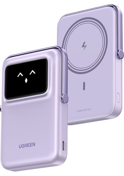 Uno Magsafe Wireless 10.000 mAh 20W Hızlı Şarj Mini Powerbank, Mor - 45328