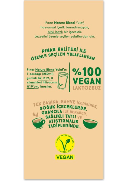Nature Blend Bitkisel Bazlı Yulaf Içeceği 1 L Vegan Laktozsuz Ilave Şekersiz x 2 Adet