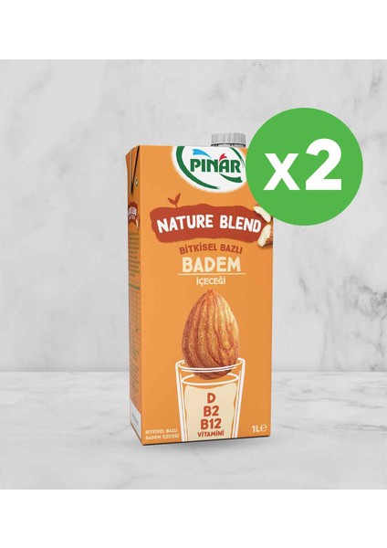 Nature Blend Bitkisel Bazlı Badem Içeceği 1 L Vegan Laktozsuz x 2 Adet