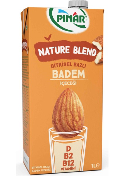 Nature Blend Bitkisel Bazlı Badem Içeceği 1 L Vegan Laktozsuz x 2 Adet