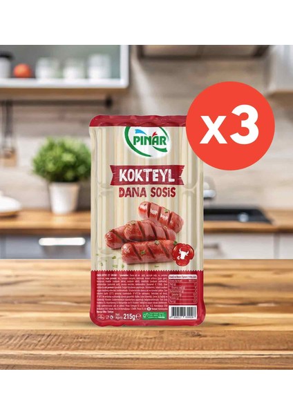 Dana Kokteyl Sosis 215g x 3 adet