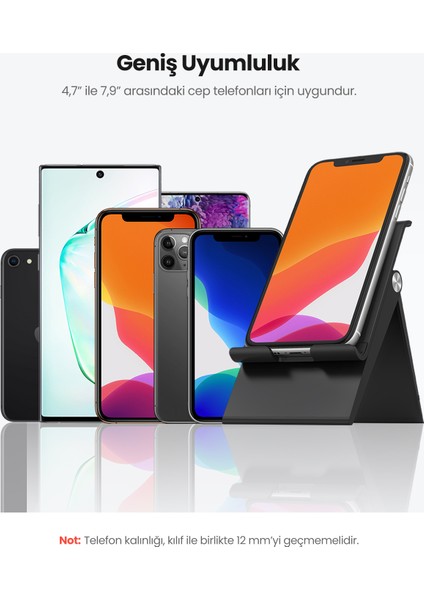 Yükseklik Ayarlı Telefon Tutucu Standı Siyah indirimleri