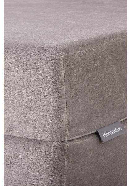 Valeria Kadife Katlanır Yatak Olabilen Tek Kişilik Koltuk Açık Gri modelleri