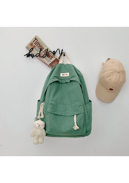 Basit Rahat Tuval Kadın Kolej Okul Çantası Bilgisayar Sırt Çantası (Yurt Dışından) fiyatları