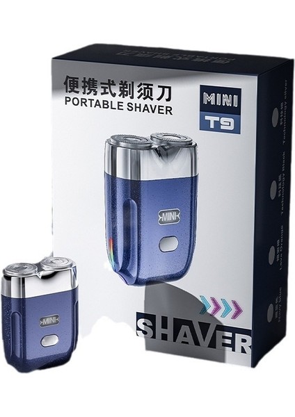 Tıraş Makinesi Elektrikli Erkek Mini Tıraş Makinesi Seyahat Taşınabilir Çift Kafa Yıkanabilir Tıraş Makinesi (Yurt Dışından)