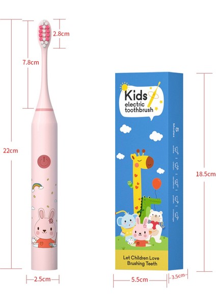 Çocuk Elektrikli Diş Fırçası Sonic Yumuşak Kıllı Elektrikli Diş Fırçası (Yurt Dışından)