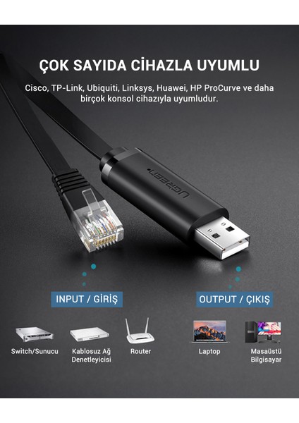 USB Ethernet RJ45 Dönüştürücü Kablo 3 Metre modelleri