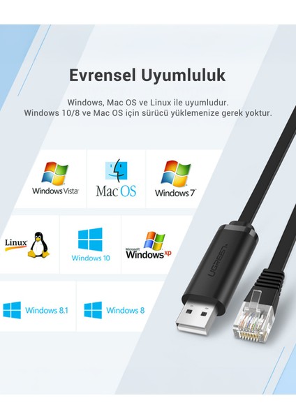USB Ethernet RJ45 Dönüştürücü Kablo 3 Metre indirimleri