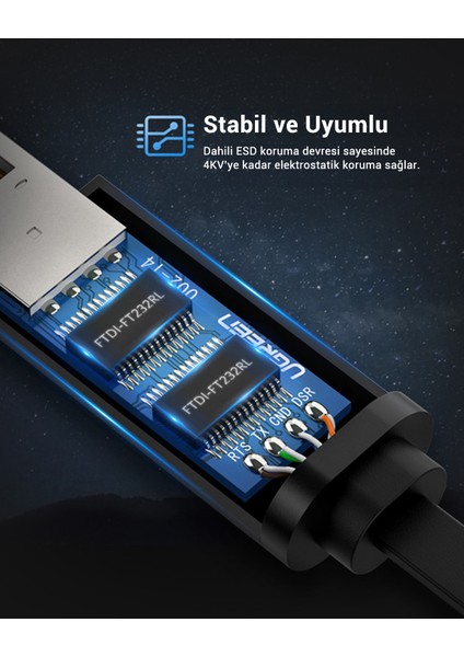 USB Ethernet RJ45 Dönüştürücü Kablo 3 Metre