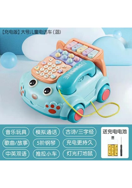 Çocuklara Yönelik Şarj Edilebilir Telefon Oyuncağı, Bebek Köstebek Vurma Hikayesi, Telefon Görüşmesi Simülasyonu (Yurt Dışından)