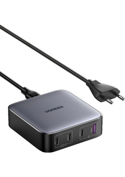 Nexode 100W GaN Masaüsü Hızlı Şarj Cihazı QC PD 4 Portlu 3xUSB-C, 1xUSB-A, Gri - 90928