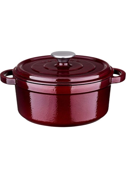 Derin Tencere Majolik Bordo 20 Cm