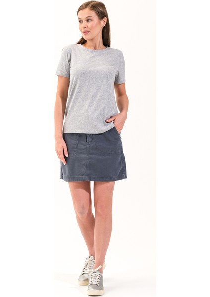 725108_KADIN Sportif Likralı Basic Kısa Kollu Tshirt fırsatları