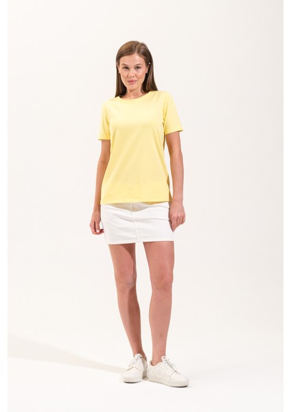 725108_KADIN Sportif Likralı Basic Kısa Kollu Tshirt fiyatları