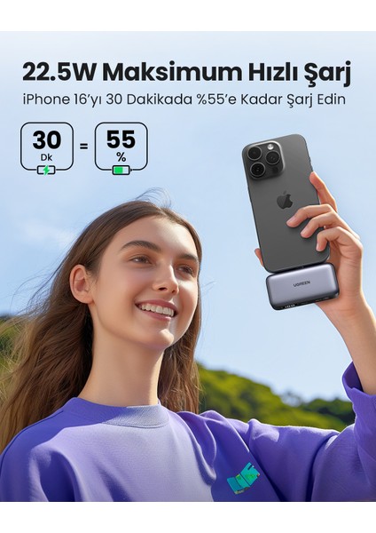 5.000 Mah 20W Taşınabilir Standlı Powerbank Siyah - 35338 fırsatları
