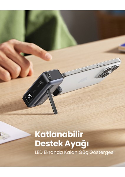 5.000 Mah 20W Taşınabilir Standlı Powerbank Siyah - 35338