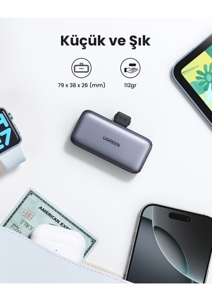 5.000 Mah 20W Taşınabilir Standlı Powerbank Siyah - 35338