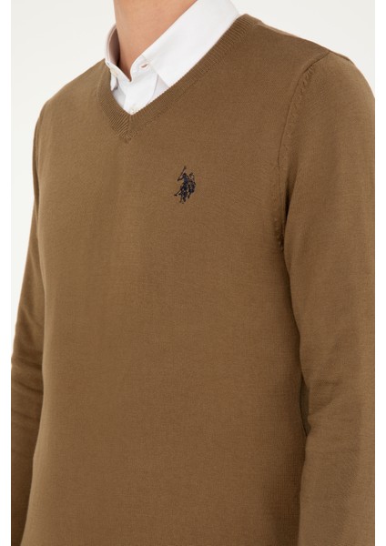 Erkek Haki Melanj Kazak /Triko 50293512-VR125