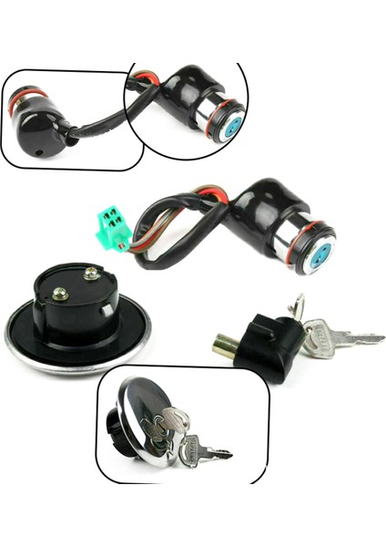 Motosiklet Kontak Anahtarı Yakıt Depo Kapağı Koltuk Kilidi Anahtar Takımı Suzuki GN125 Gn 125 1982-2001 (Yurt Dışından) fırsatları