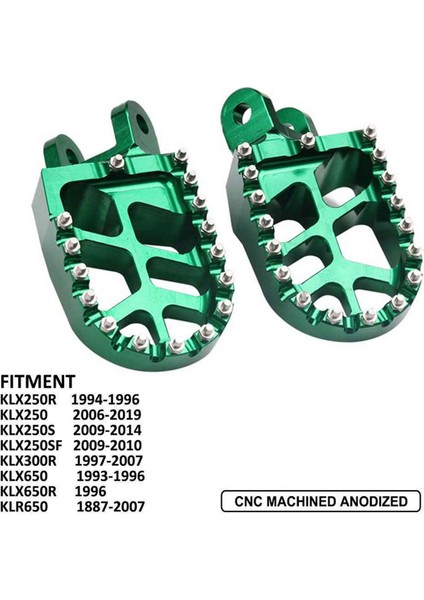 Kir Bisiklet Motosiklet Alüminyum Alaşımlı Ayak Mandalı Ayak Mandalı Pedalı Kawasaki KLX250 KLX250R KLX250S KLX650 1994-2020 Yeşil (Yurt Dışından) indirimleri