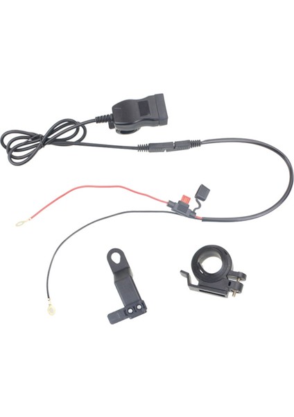 Usb-A+Type-C 12V-24V Voltmetreli Moto Şarj Cihazı, Telefonlar, Tabletler ve Gps Için Hızlı Şarj, Gidona/aynaya Monte (Yurt Dışından)