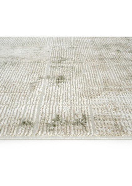 safir 8619 Yeşil Yolluk Uzun Antre Hol Koridor Halısı Makine Dokuması Modern Yatak Odası Halı Yolluk