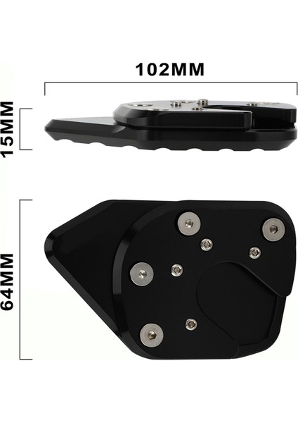 Motosiklet Kickstand Yan Stand Uzatma Destek Plakası Honda XADV750 NC750X 2017-2020 Siyah (Yurt Dışından) fırsatları