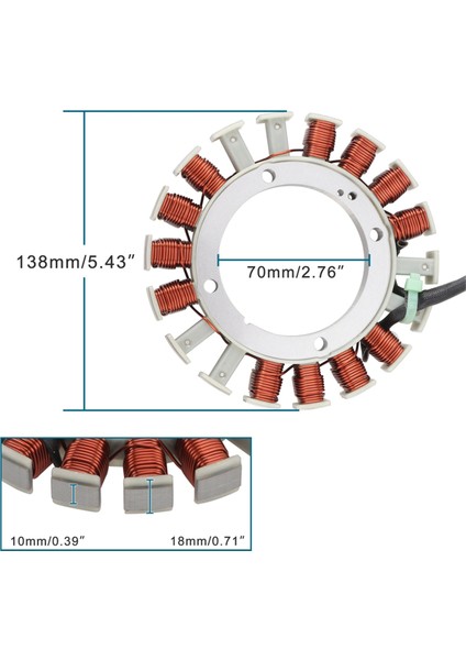 Kawasaki FH381V FH430V FH451V Cub Cadet 1525 1527 1529 Enforcer 44 59031-7009 59031-7001 59031-7014 Için Stator Bobini (Yurt Dışından) modelleri