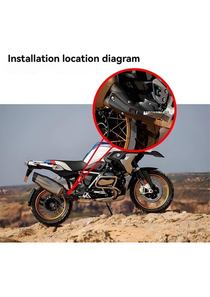 Motosiklet Gerçek Karbon Fiber Egzoz Susturucu Borusu Isı Kalkanı Kapağı Bmw R1250GS Adventure R1200GS R1200GS Adv Için (Yurt Dışından) modelleri