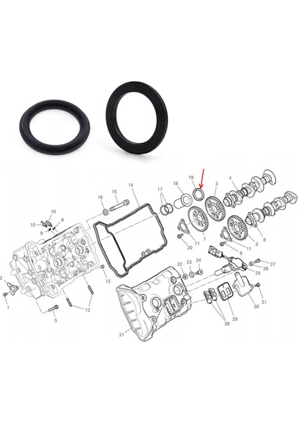 Motosiklet Silindir Kapağı Contası Valf Kapağı Contası Kauçuk Conta Ducati Streetfighter Multistrada V4 V4S Için (Yurt Dışından) indirimleri
