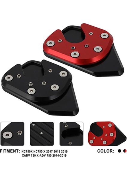 Motosiklet Kickstand Yan Stand Uzatma Destek Plakası Honda XADV750 NC750X 2017-2020 Kırmızı (Yurt Dışından) fiyatları
