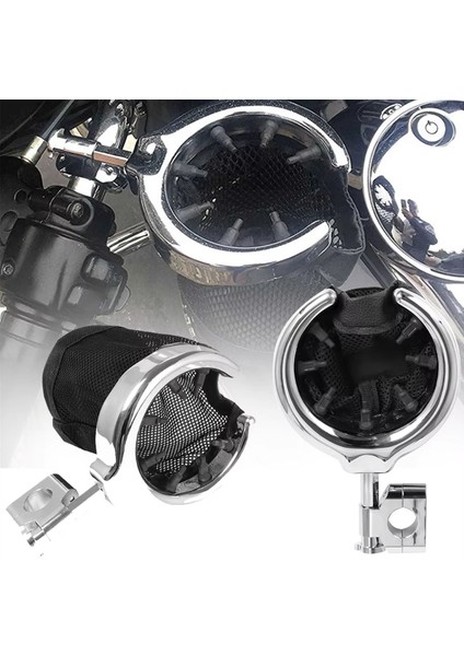 Evrensel Motosiklet 1 Inç/25 mm Gidona Bardak Içecek Tutucu Krom Harley Davidson Sportster Dyna Softail Road King (Yurt Dışından) fırsatları