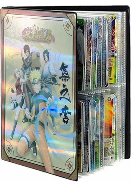 Cep 160 Kart Naruto Albüm Naruto Uzumaki Karikatür Anime Oyun Haritası Kart Tutucu Koleksiyonu Yüklü Liste Çocuk Oyuncak (Yurt Dışından)