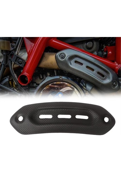 Gerçek Karbon Fiber Motosiklet Aksesuarları Egzoz Kapağı Koruyucu Isı Kalkanı Ducatı Hypermotard 950 939 821 Rve Sp Için (Yurt Dışından) fırsatları
