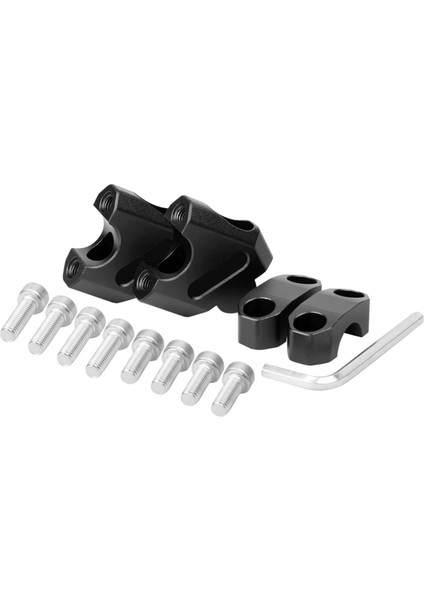 Motosiklet 22MM Sap Yükseltici Çubuk Takımı Yükseklik Arttırma Taban Yükseklik Arttırma ve 22MM Sap Için Geri Vites Siyah (Yurt Dışından)