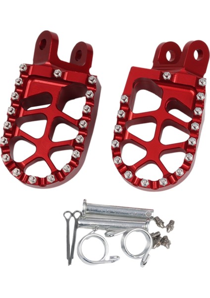 Kir Bisiklet Motosiklet Alüminyum Alaşımlı Ayak Mandalı Ayak Mandalı Pedalı Kawasaki KLX250 KLX250R KLX250S KLX650 1994-2020 Kırmızı (Yurt Dışından)