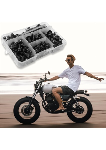 Motosiklet Kaplama Cıvata Takımı, 177 Adet M5 M6 Motosiklet Ön Cam Vidaları Bağlantı Elemanları Kaplama Cıvataları Somun Klipsleri Takımı Aksesuarları (Yurt Dışından) fiyatları