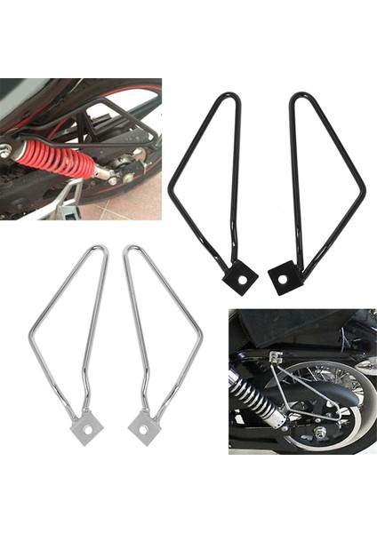 Motosiklet Eyer Çantaları Montaj Braketleri Harley XL883/1200 HD1450/1584 Siyah Desteği (Yurt Dışından) fırsatları