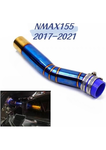 Motosiklet Paslanmaz Çelik Hava Filtresi Giriş Borusu Yamaha Nmax 155 2017-2021 Modifiye Blueing Giriş Borusu A (Yurt Dışından) fırsatları