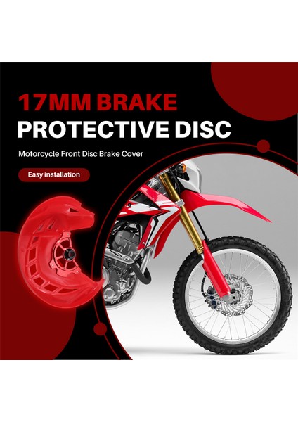 Honda RF250L 2017-2022 CRF300L2021-2023 Için Motosiklet Ön Disk Fren Kılıfı 17MM Fren Koruyucu Disk Kırmızı (Yurt Dışından) indirimleri