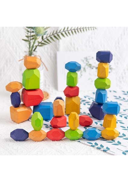 Ahşap Renkli Taş Yaratıcı Gökkuşağı Yapı Taşları Iskandinav Tarzı Bloklar Ahşap Gökkuşağı Istifleyici Çocuklar Montessori Eğitici Oyuncaklar (Yurt Dışından) fiyatları