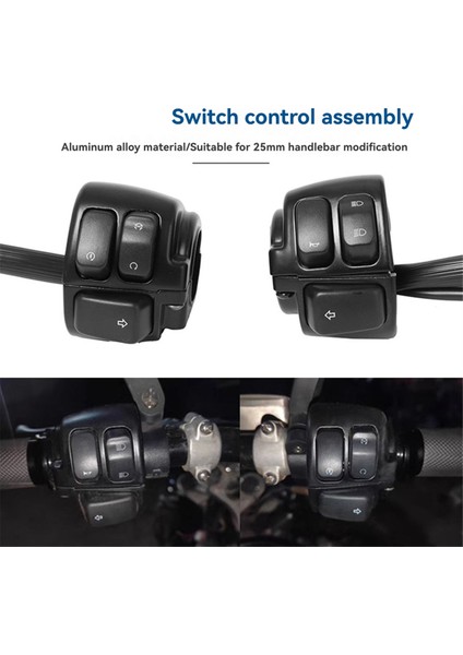 Motosiklet 25MM Gidon Anahtarı Seyir Farı Kontrol Anahtarı Harley Softail Dyna Sportster Xl 883 Crown Prince A (Yurt Dışından) fırsatları