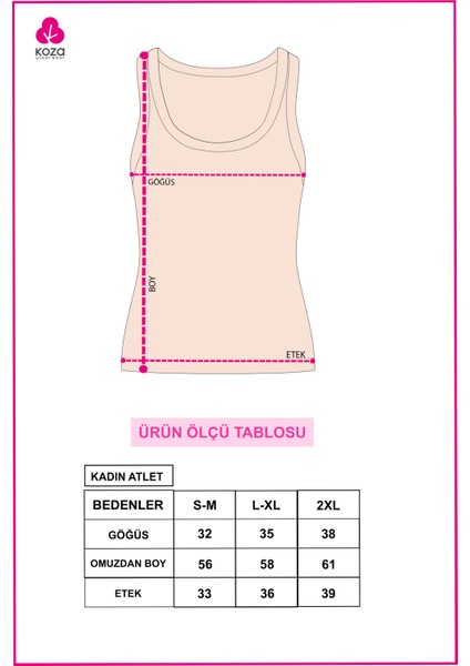 Kadın Pamuklu U Yaka Kaşkorse Atlet 2 Adet fırsatları