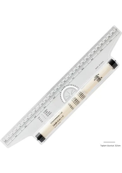Açılı Paralel Cetvel, Yuvarlanan Cetvel, Ölçek Paralel Cetvel, Kosinus, Rolling Ruler 30CM