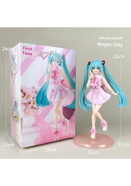 Hatsune Miku Figürü Anime Su Buz Ay Güzel Kız Rem Ram Qiongmei Iki Boyutlu Bebek Modeli Süsler (Yurt Dışından)