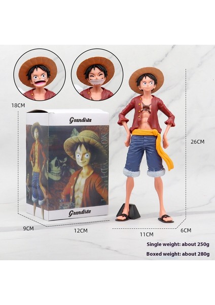 Tek Parça Anime Periferik Büyük Figür Kimono Savaş Versiyonu 100 Sahne Luffy Sanatı Zoro Modeli Süsleri (Yurt Dışından)