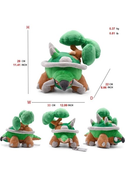 Büyük Pokemon Peluş Tudai Kaplumbağa Sarı Kaya Kurdu Zorua Tyrannosaurus Rex Ateş Püskürten Ejderha Oyuncak Bebek Tudai Kaplumbağa (Yurt Dışından)