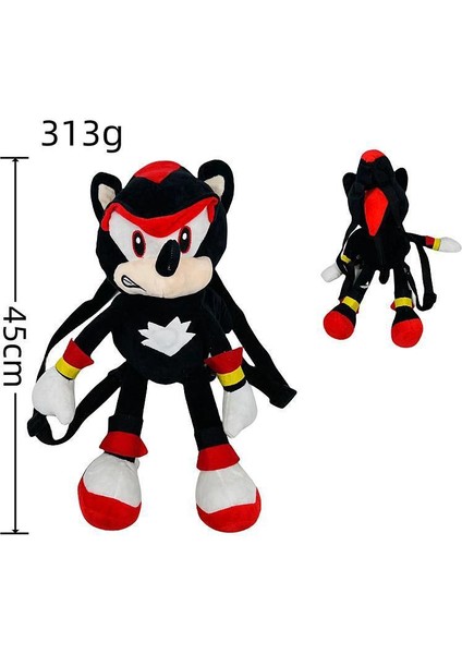 Nickelodeon Sonic The Hedgehog Sonic The Kid Nack Plushie Doll Sırt Çantası Siyah (Yurt Dışından)