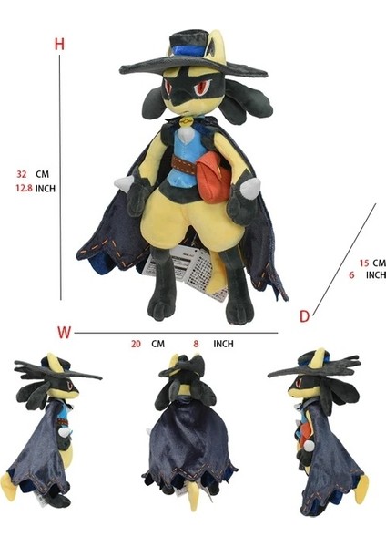 Büyük Pokemon Peluş Tudai Kaplumbağa Sarı Kaya Kurdu Zorua Tyrannosaurus Rex Ateş Püskürten Ejderha Oyuncak Bebek Off-Color Cadılar Bayramı Lucario (Yurt Dışından)